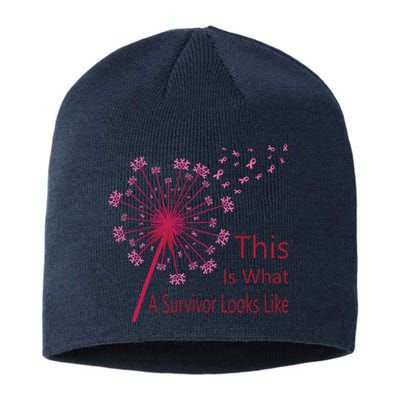 Dandelion Faith Hope Love Breast Cancer Awareness Flower Sustainable Beanie