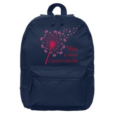 Dandelion Faith Hope Love Breast Cancer Awareness Flower 16 in Basic Backpack