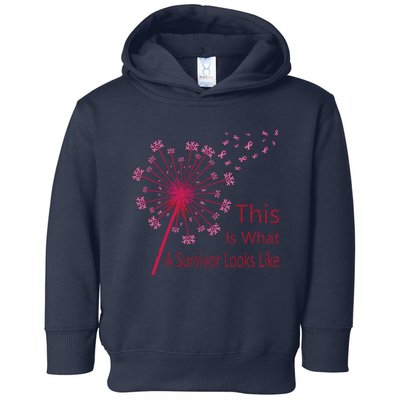 Dandelion Faith Hope Love Breast Cancer Awareness Flower Toddler Hoodie