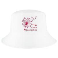 Dandelion Faith Hope Love Breast Cancer Awareness Flower Cool Comfort Performance Bucket Hat