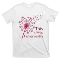 Dandelion Faith Hope Love Breast Cancer Awareness Flower T-Shirt