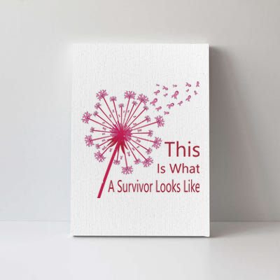 Dandelion Faith Hope Love Breast Cancer Awareness Flower Canvas