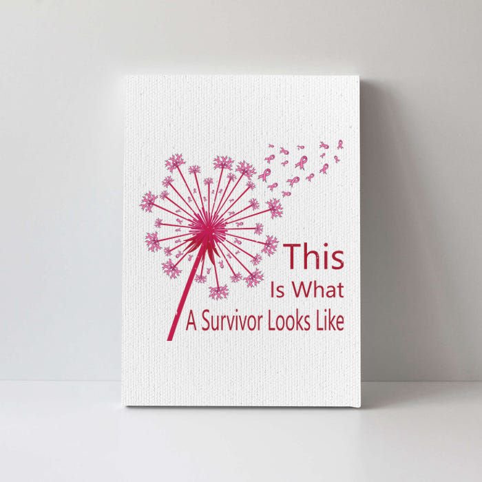 Dandelion Faith Hope Love Breast Cancer Awareness Flower Canvas