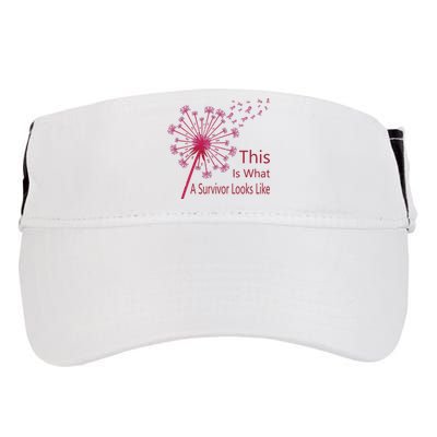 Dandelion Faith Hope Love Breast Cancer Awareness Flower Adult Drive Performance Visor