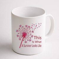 Dandelion Faith Hope Love Breast Cancer Awareness Flower Coffee Mug