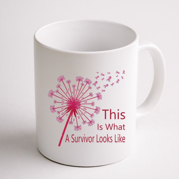 Dandelion Faith Hope Love Breast Cancer Awareness Flower Coffee Mug