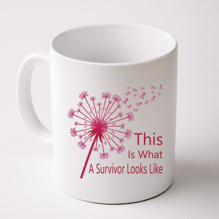 Dandelion Faith Hope Love Breast Cancer Awareness Flower Coffee Mug