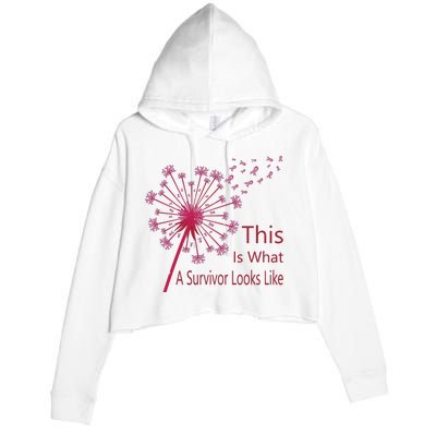 Dandelion Faith Hope Love Breast Cancer Awareness Flower Crop Fleece Hoodie