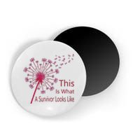 Dandelion Faith Hope Love Breast Cancer Awareness Flower Magnet