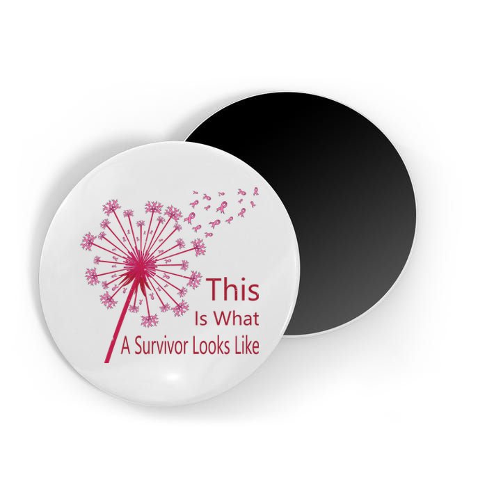 Dandelion Faith Hope Love Breast Cancer Awareness Flower Magnet