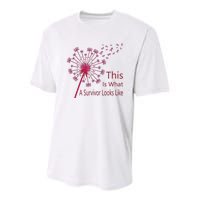 Dandelion Faith Hope Love Breast Cancer Awareness Flower Youth Performance Sprint T-Shirt