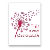 Dandelion Faith Hope Love Breast Cancer Awareness Flower Poster