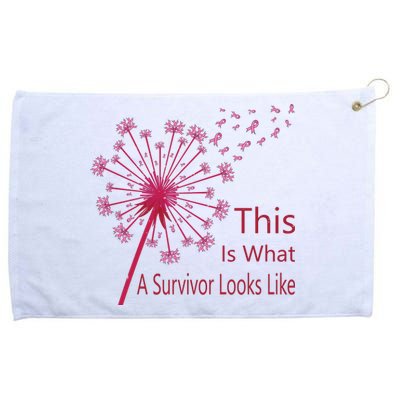 Dandelion Faith Hope Love Breast Cancer Awareness Flower Grommeted Golf Towel