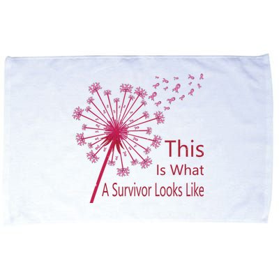 Dandelion Faith Hope Love Breast Cancer Awareness Flower Microfiber Hand Towel