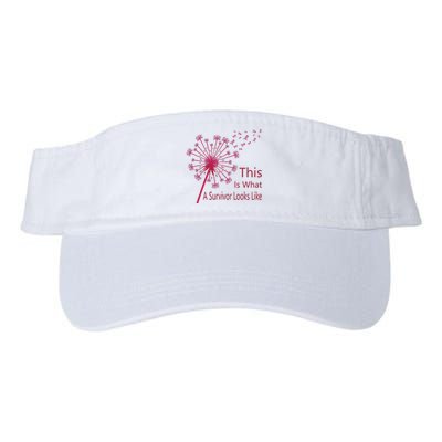 Dandelion Faith Hope Love Breast Cancer Awareness Flower Valucap Bio-Washed Visor