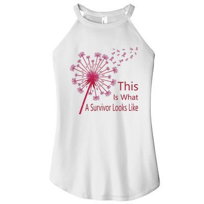 Dandelion Faith Hope Love Breast Cancer Awareness Flower Women's Perfect Tri Rocker Tank