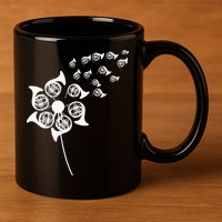 Dandelion French Horn 11oz C Handle Ceramic Mug