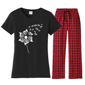 Dandelion French Horn Women's Flannel Pajama Set