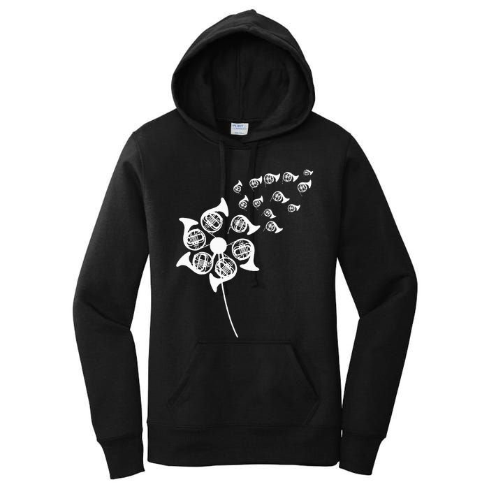 Dandelion French Horn Women's Pullover Hoodie