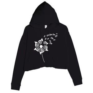 Dandelion French Horn Crop Fleece Hoodie