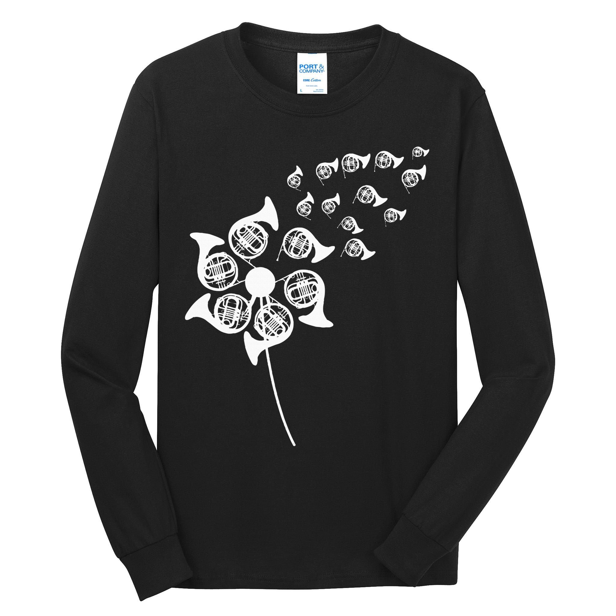 Dandelion French Horn Tall Long Sleeve T-Shirt