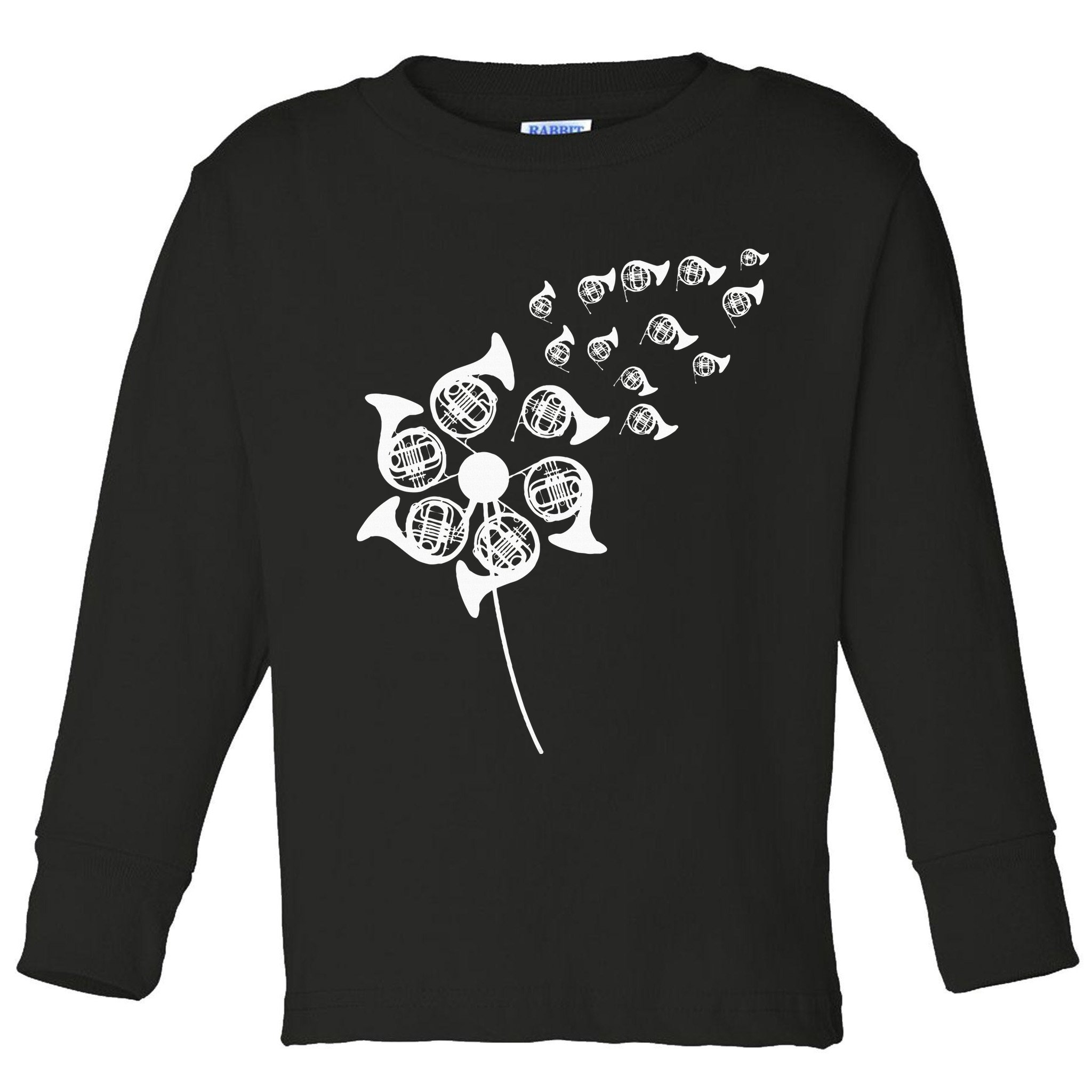 Dandelion French Horn Toddler Long Sleeve Shirt