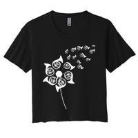 Dandelion French Horn Women's Crop Top Tee