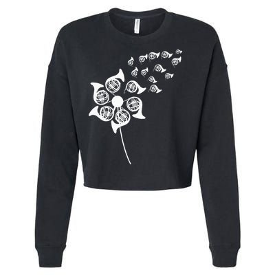 Dandelion French Horn Cropped Pullover Crew