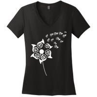 Dandelion French Horn Women's V-Neck T-Shirt