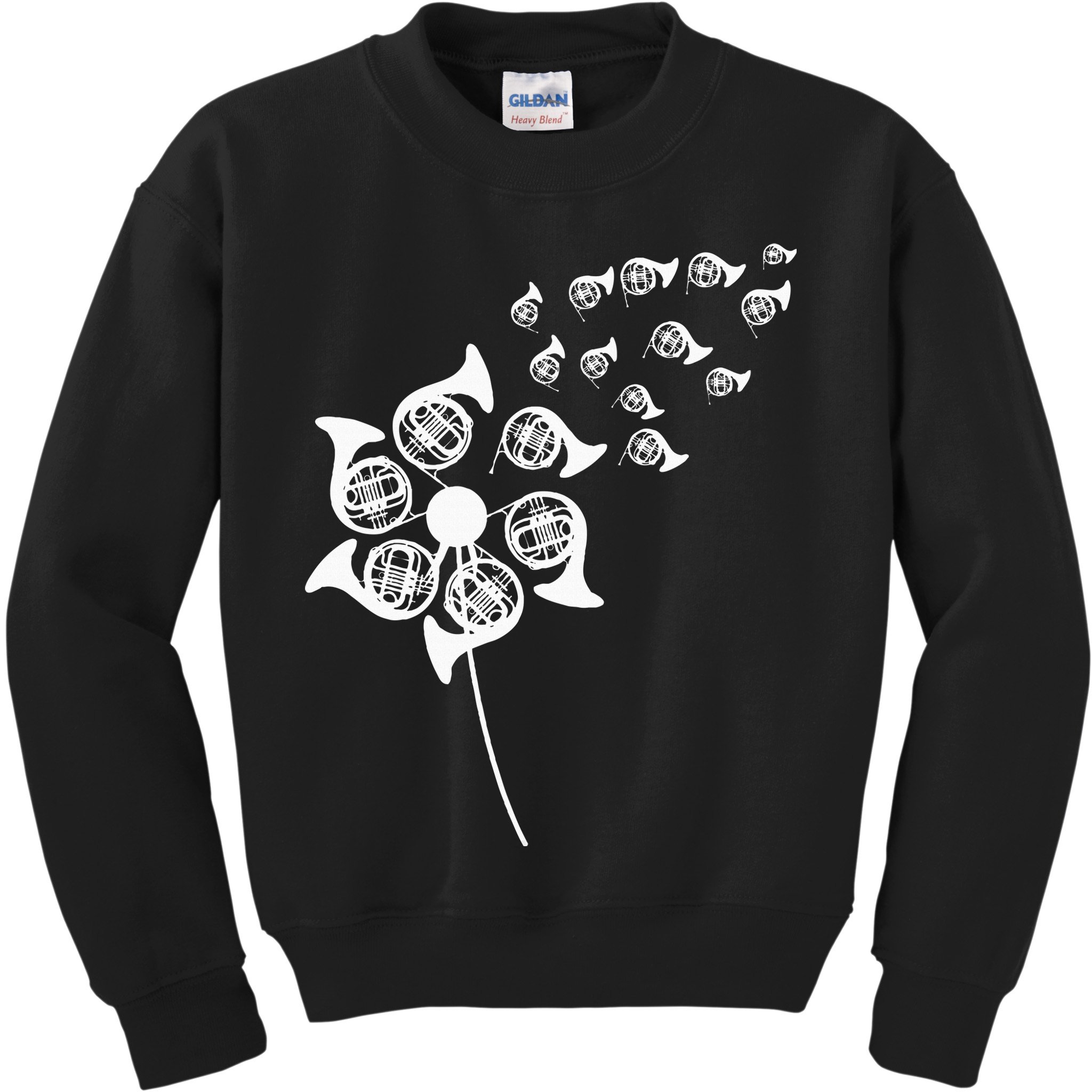 Dandelion French Horn Kids Sweatshirt