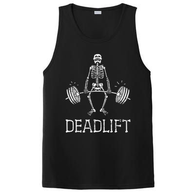 DEADLIFT Funny Halloween Skeleton Weight Lifting Workout PosiCharge Competitor Tank