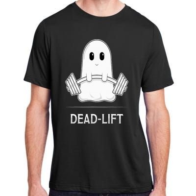 DEADLIFT Funny Halloween Ghost Weight Lifting Workout Adult ChromaSoft Performance T-Shirt