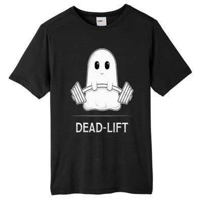 DEADLIFT Funny Halloween Ghost Weight Lifting Workout Tall Fusion ChromaSoft Performance T-Shirt