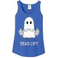 DEADLIFT Funny Halloween Ghost Weight Lifting Workout Ladies Essential Tank