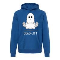 DEADLIFT Funny Halloween Ghost Weight Lifting Workout Premium Hoodie