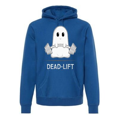 DEADLIFT Funny Halloween Ghost Weight Lifting Workout Premium Hoodie