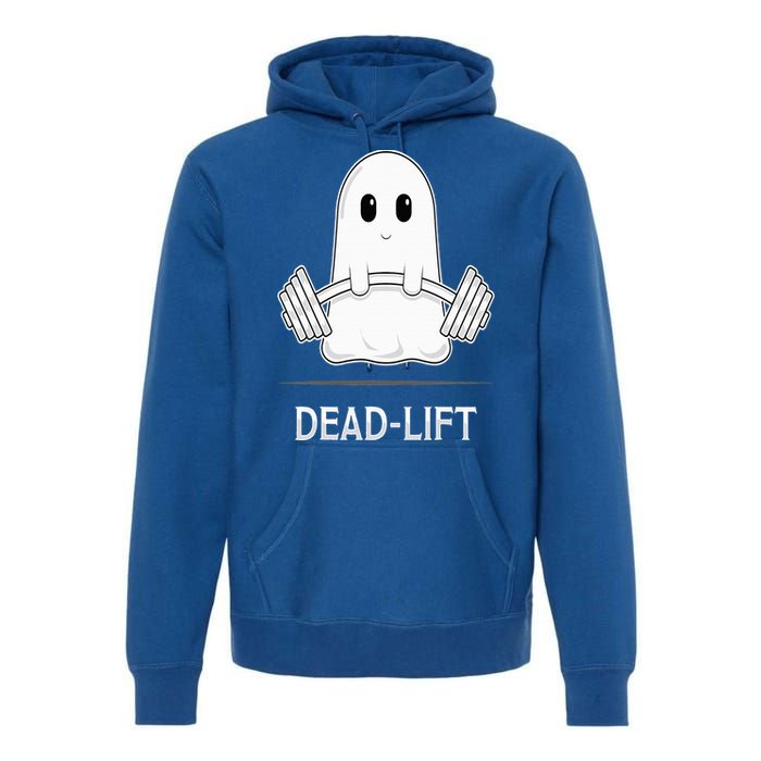 DEADLIFT Funny Halloween Ghost Weight Lifting Workout Premium Hoodie