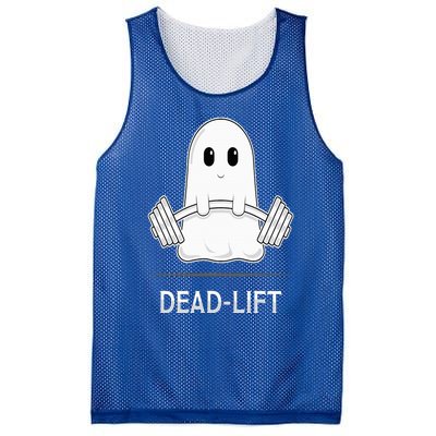 DEADLIFT Funny Halloween Ghost Weight Lifting Workout Mesh Reversible Basketball Jersey Tank