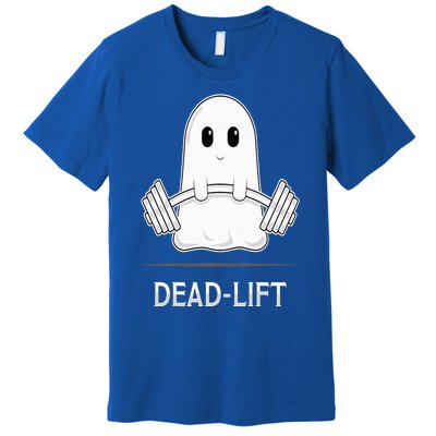 DEADLIFT Funny Halloween Ghost Weight Lifting Workout Premium T-Shirt