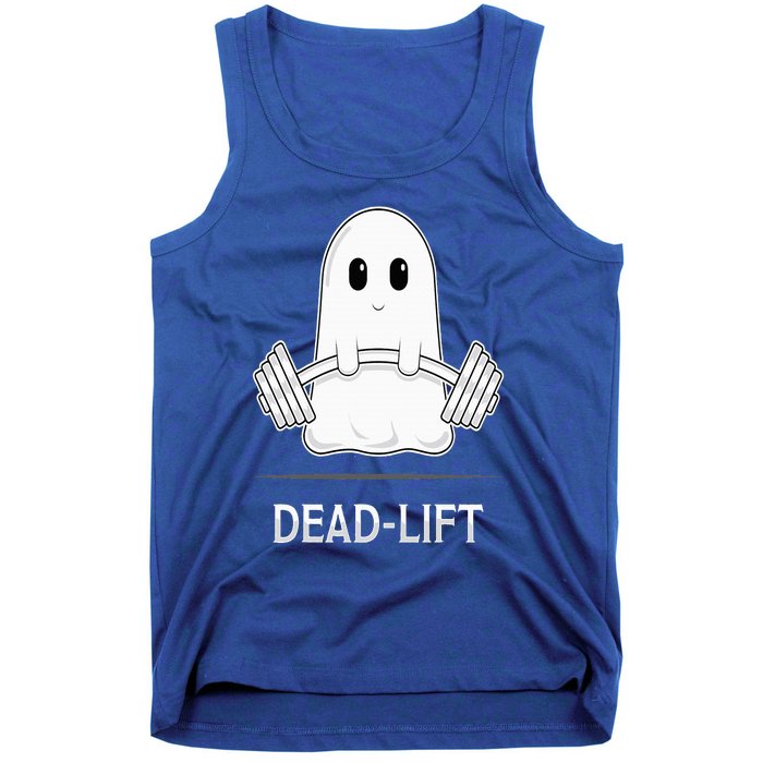 DEADLIFT Funny Halloween Ghost Weight Lifting Workout Tank Top