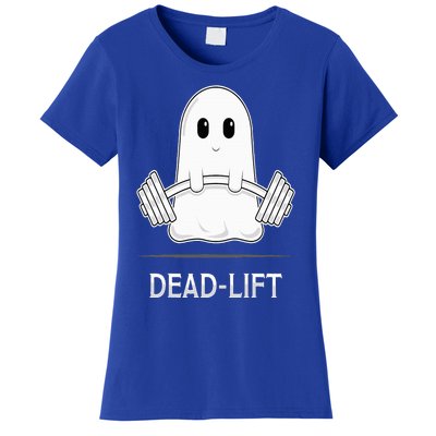 DEADLIFT Funny Halloween Ghost Weight Lifting Workout Women's T-Shirt