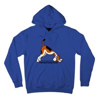 Downward Facing Hu Gift Funny Dog Yoga Gift Hoodie