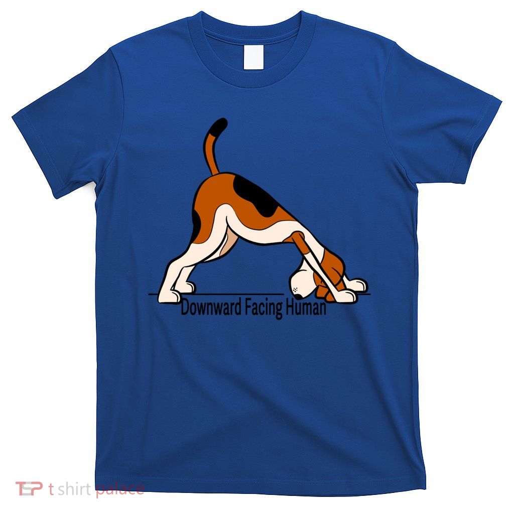 Downward Facing Hu Gift Funny Dog Yoga Gift T-Shirt