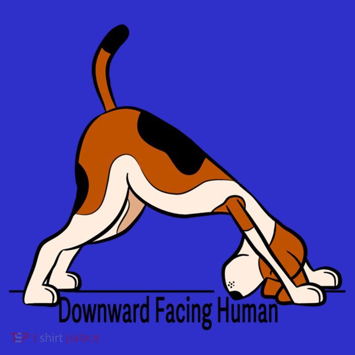 Downward Facing Hu Gift Funny Dog Yoga Gift Tall T-Shirt