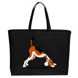 Downward Facing Hu Gift Funny Dog Yoga Gift Cotton Canvas Jumbo Tote