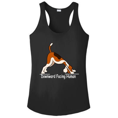 Downward Facing Hu Funny Yoga Gift Ladies PosiCharge Competitor Racerback Tank