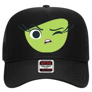 Disgust Face Halloween Costume High Crown Mesh Back Trucker Hat