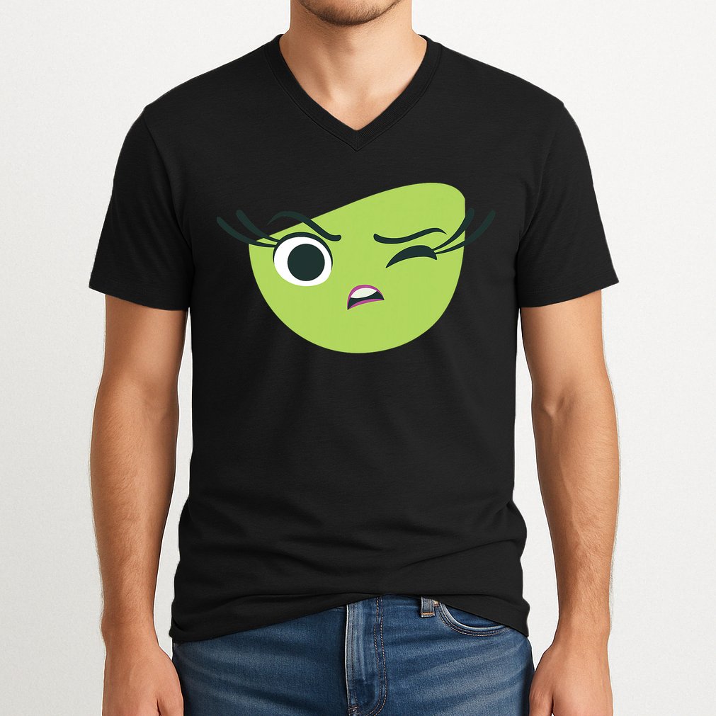 Disgust Face Halloween Costume V-Neck T-Shirt