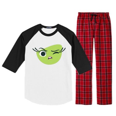 Disgust Face Halloween Costume Raglan Sleeve Pajama Set