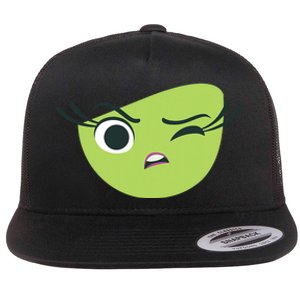 Disgust Face Halloween Costume Flat Bill Trucker Hat